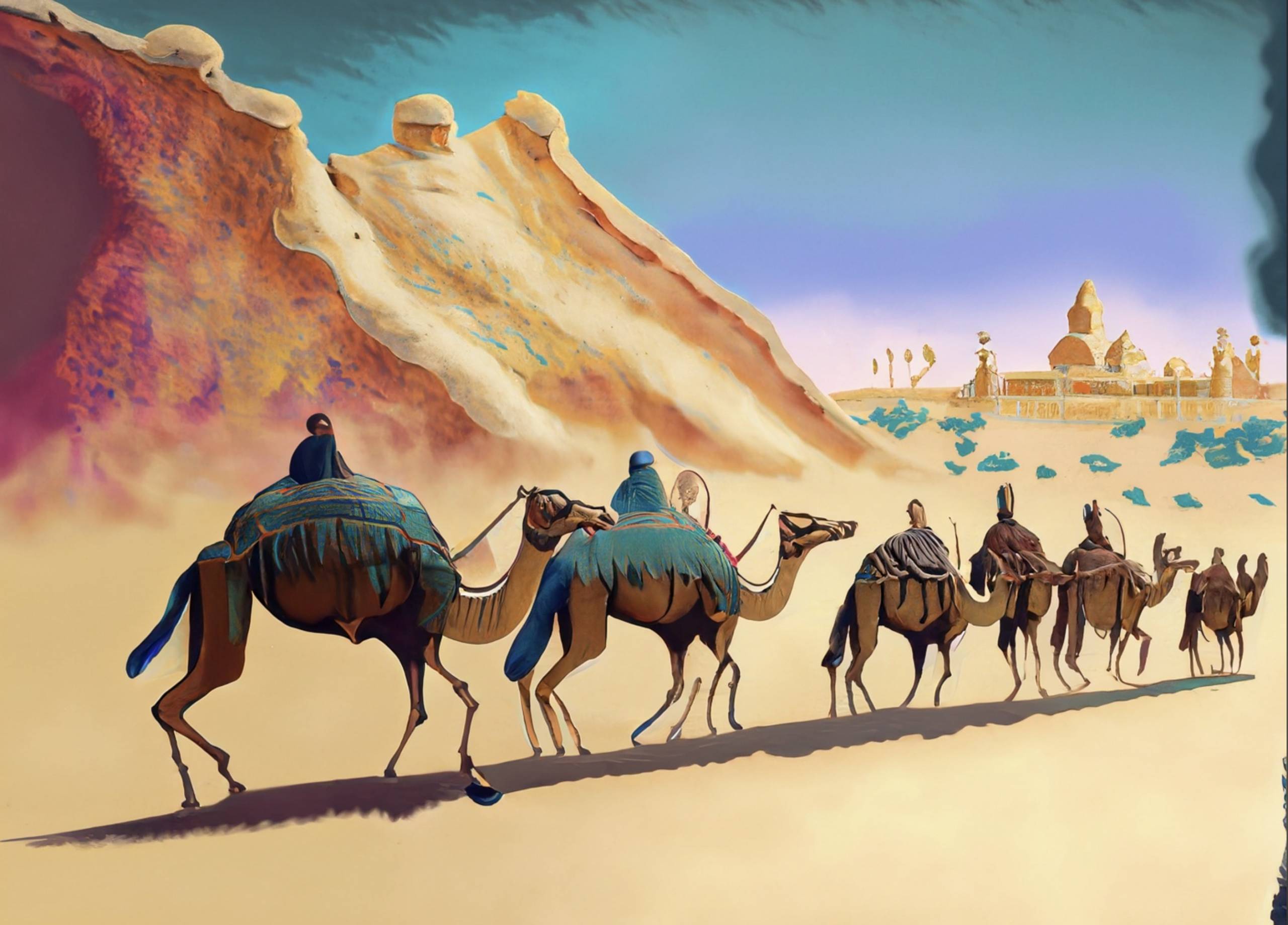 The Silk Road, a network of ancient trade routes