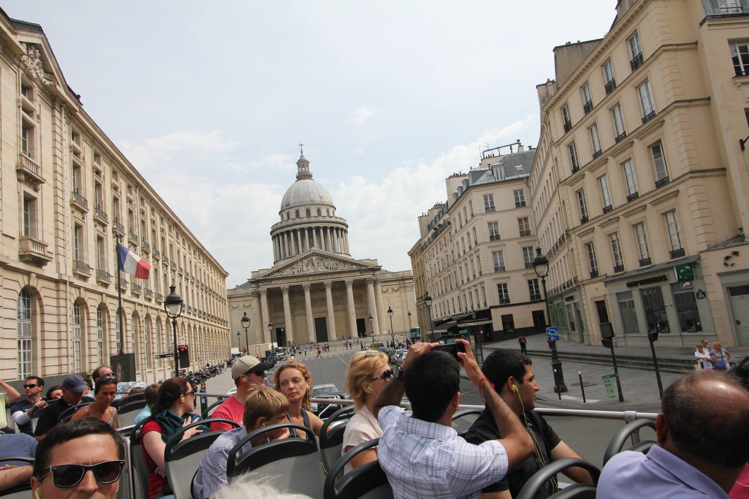 Paris from the Open-Top Bus: First Glimpse of the Panthéon