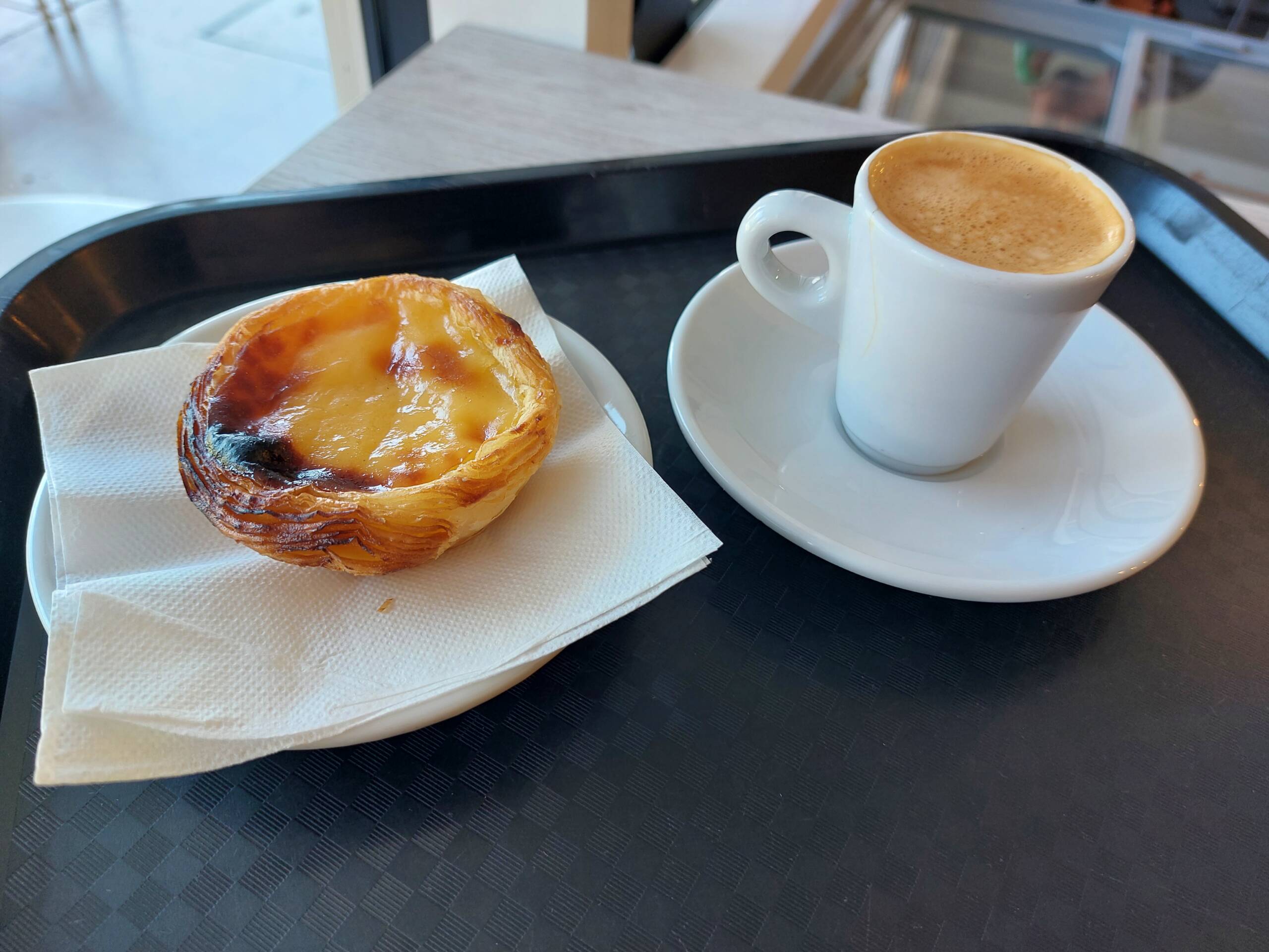 Coffee with Pastel de Nata in Lisbon on National Coffee Day