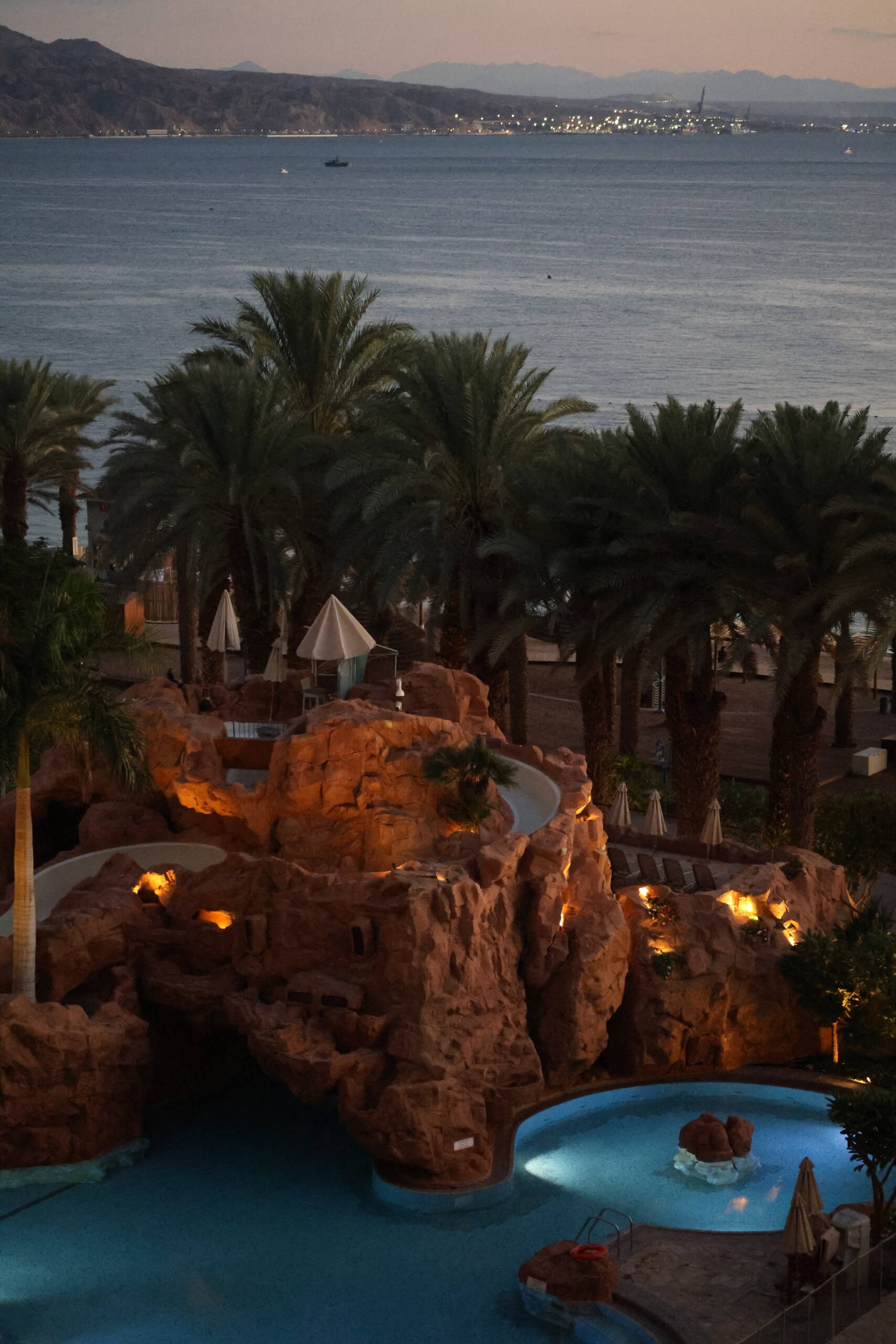 Blue Hour Over the Red Sea, Eilat