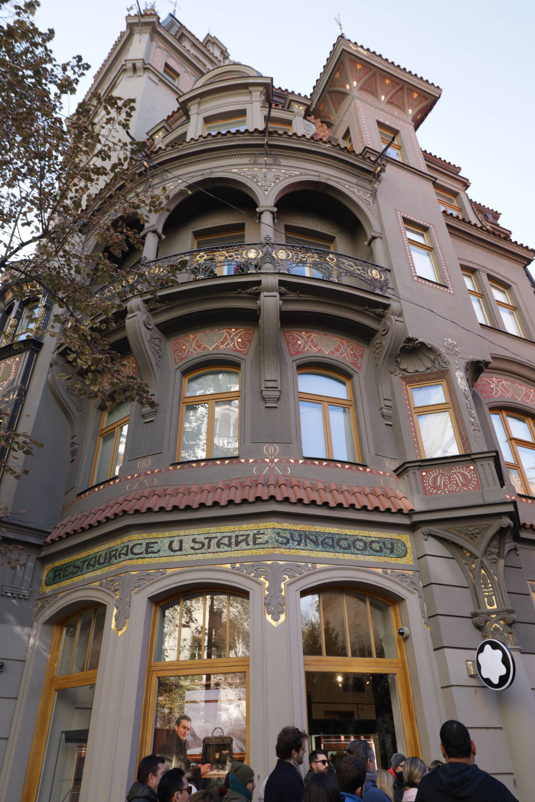 A Facade in Josefov, Prague, Where History Rests in the Walls